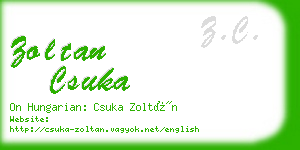 zoltan csuka business card